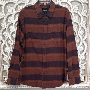 RSQ Flannel Cotton Button Down‎ Shirt Large